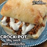 This Crock Pot BBQ Ranch Pork Sandwiches recipe is incredibly easy to throw together and is a wonderful all day recipe everyone will love!