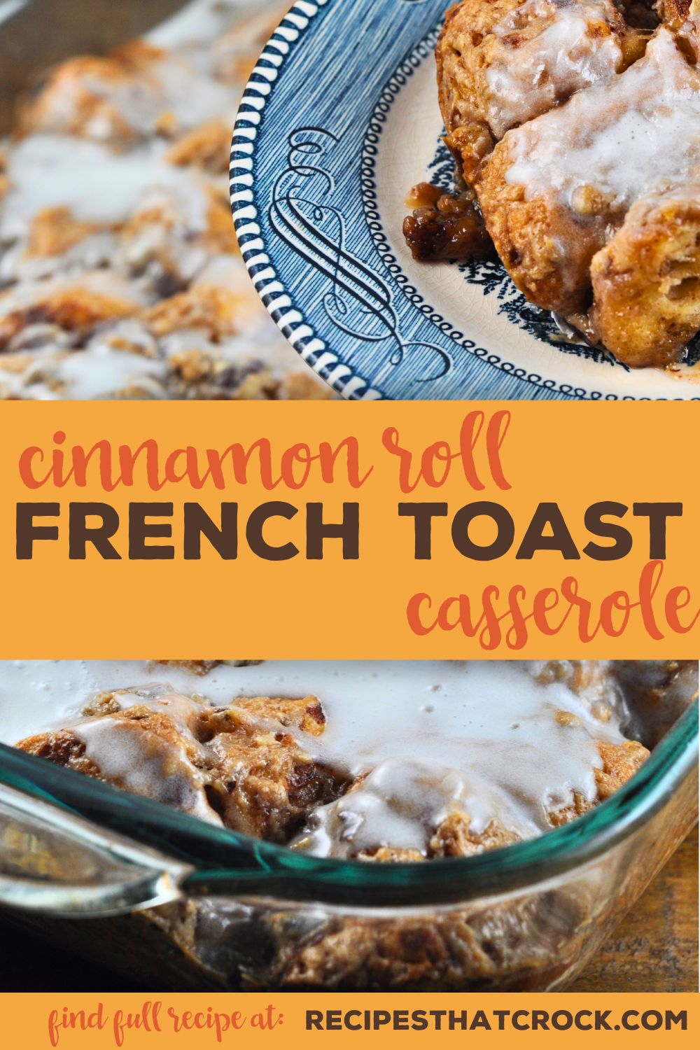 This Cinnamon Roll French Toast Casserole recipe is the oven version of one of our most popular crock pot recipes. It is just as good as the original! This easy casserole turns a tube of cinnamon rolls into an incredible breakfast casserole or dessert.