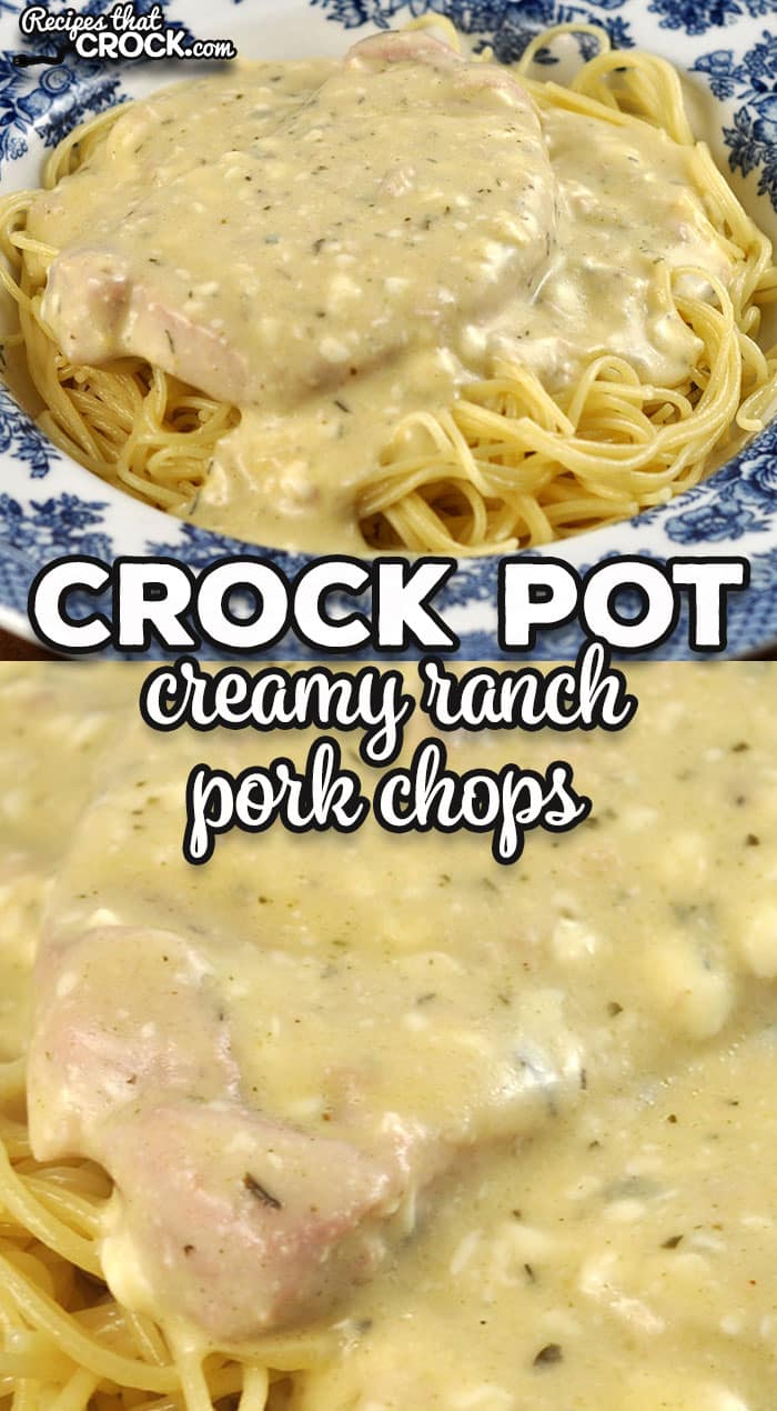 The sauce for these Creamy Ranch Crock Pot Pork Chops is so flavorful and absolutely amazing over a bed of angel hair pasta!