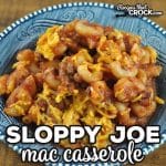 This yummy Sloppy Joe Mac Casserole is great for when you need a quick casserole to throw together to fill up everyone at your table.