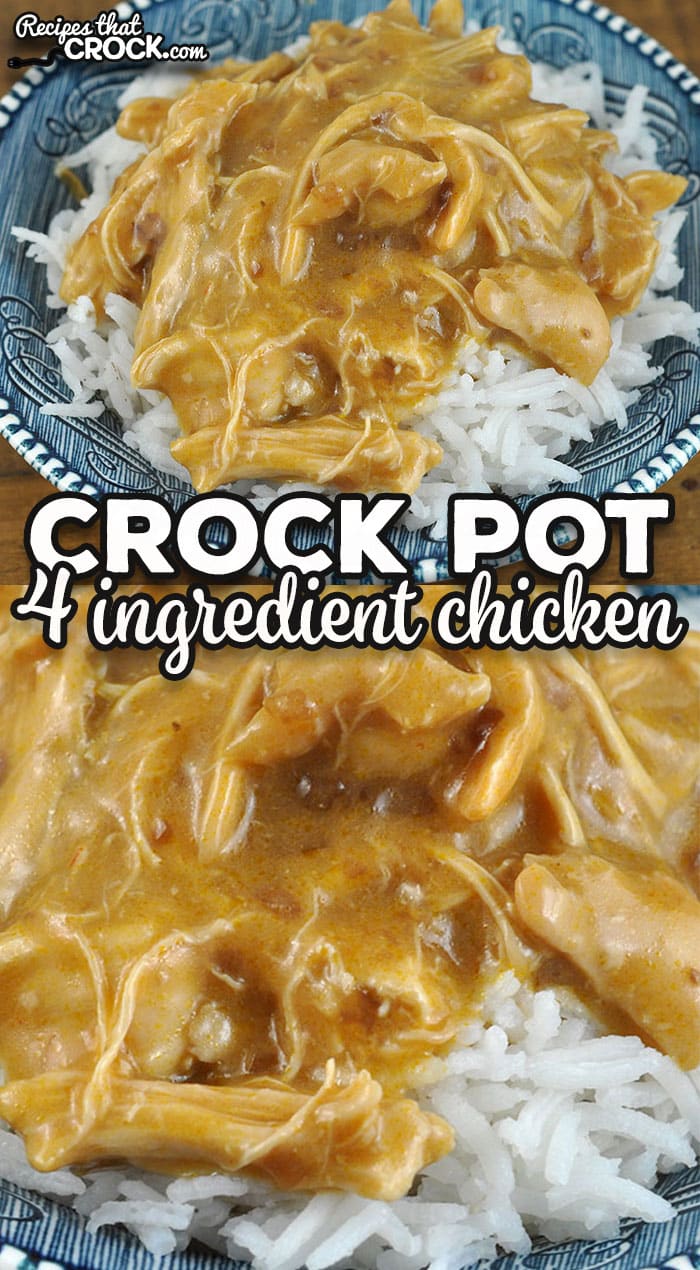 If you are looking for a flavorful chicken dish, check out this 4 Ingredient Crock Pot Chicken. As an added bonus, it is easy to put together too!