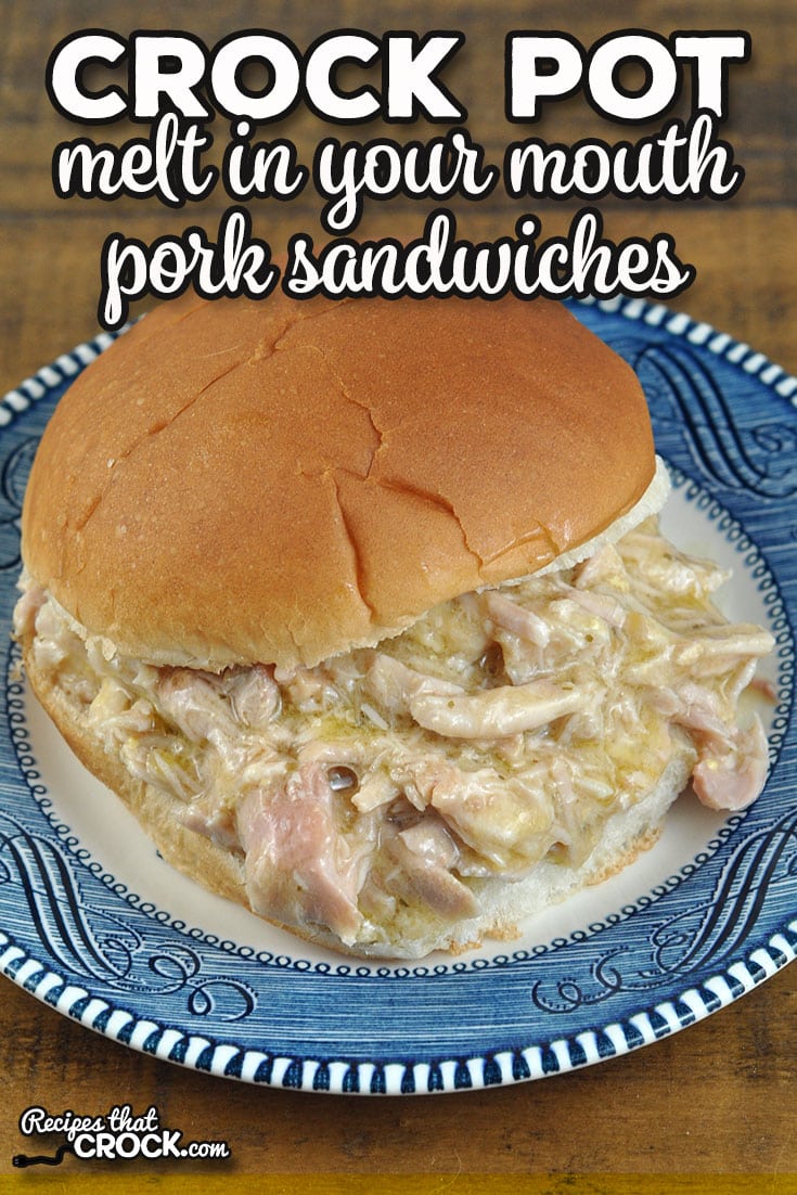 This recipe for Crock Pot Melt In Your Mouth Pork Sandwiches is a true dump and go recipe that has few ingredients and is incredibly delicious!