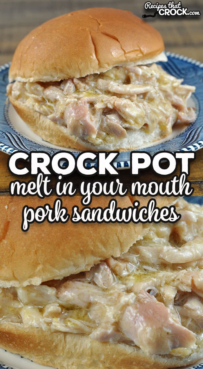 This recipe for Crock Pot Melt In Your Mouth Pork Sandwiches is a true dump and go recipe that has few ingredients and is incredibly delicious!