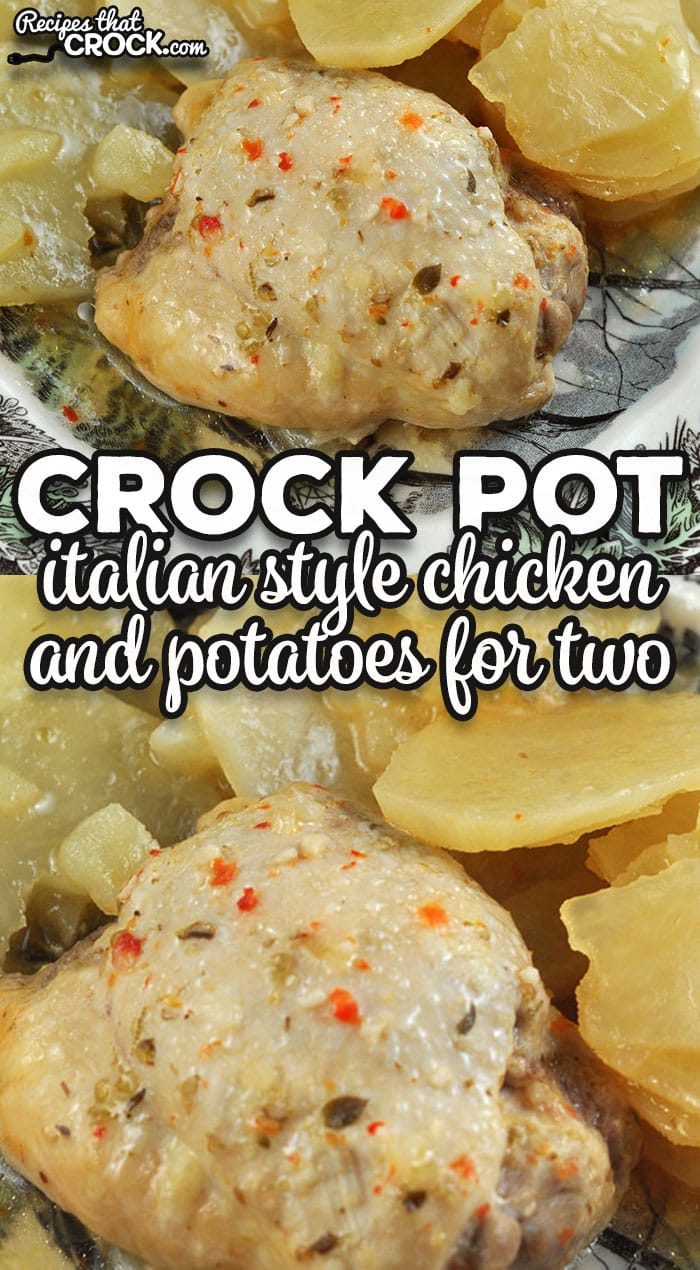 Not only does this Crock Pot Italian Style Chicken and Potatoes for Two recipe only have 3 ingredients, it is delicious and easy to make.