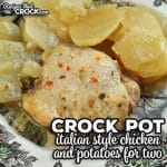 Not only does this Crock Pot Italian Style Chicken and Potatoes for Two recipe only have 3 ingredients, it is delicious and easy to make.
