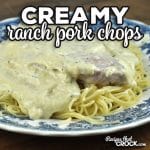 This Creamy Ranch Pork Chops recipe for your stove top is simple to make and gives you an incredible sauce to go with your tender pork chops.
