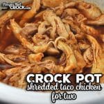 If easy to make and delicious sounds like a great combo to you, check out this Crock Pot Shredded Taco Chicken for Two. It checks off both boxes!