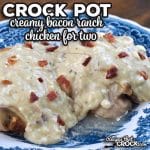 This Creamy Crock Pot Bacon Ranch Chicken for Two recipe is full of flavor and easy enough for someone new to cooking to make.