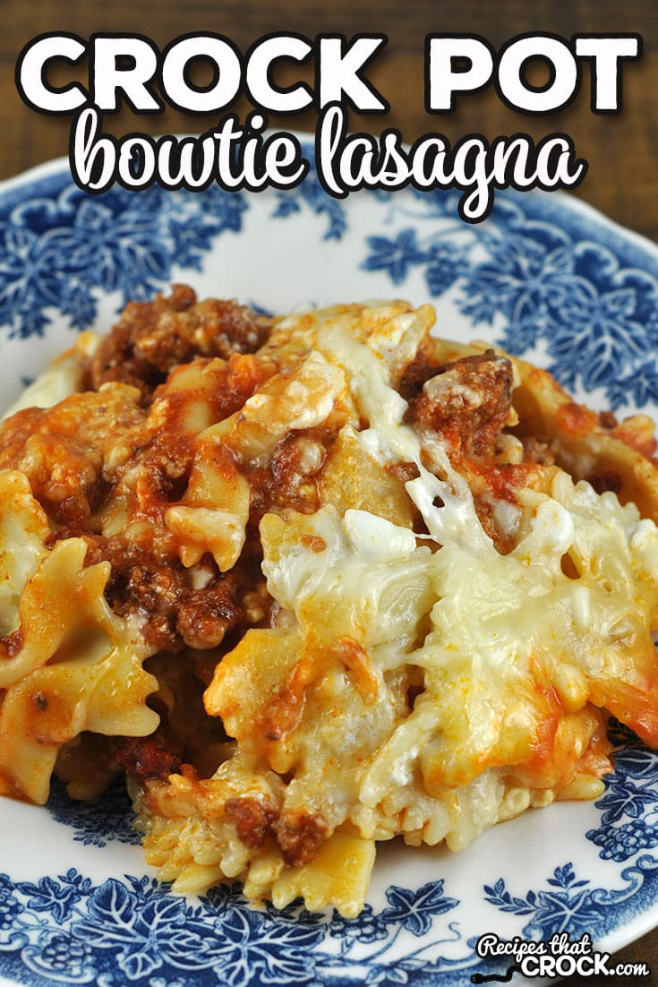 Making lasagna doesn't have to be hard with this Crock Pot Bowtie Lasagna recipe. It is a real crowd pleaser for its taste too!