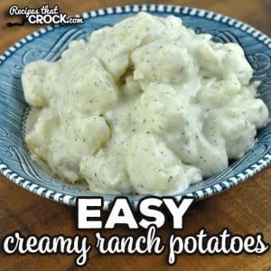 Add a pop of flavor to your meal with these delicious Easy Creamy Ranch Potatoes. They are easy to throw together and super yummy!
