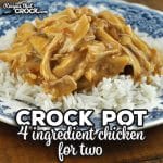 I have taken a family favorite and reader favorite and adapted it to just two servings. You are going to love this 4 Ingredient Crock Pot Chicken for Two.