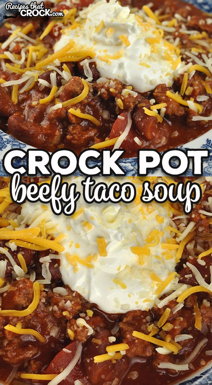 This Crock Pot Beefy Taco Soup is so simple to throw together, cooks quickly and tastes amazing. This soup is also picky eater approved.
