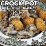 This Crock Pot Beefy Angel Casserole for Two recipe is an adaptation of one of our tried and true reader favorite recipes for people who only need a couple servings.
