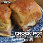 You do not need to be going to a party to have these classic sliders with this Crock Pot Ham and Swiss Sliders for Two recipe!