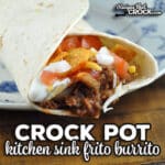 This Kitchen Sink Crock Pot Frito Burrito recipe is a super simple recipe that cooks up quickly and gives you a flavorful main dish.