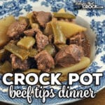 This Crock Pot Beef Tips Dinner recipe is a delicious one-pot meal that gives you not just one but two veggies with your beef tips and is easy to make.