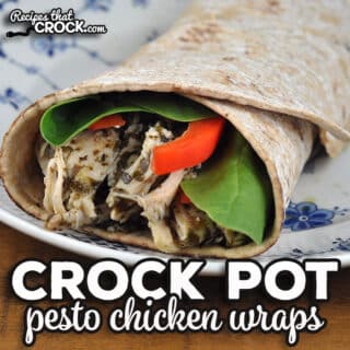 This Crock Pot Pesto Chicken Wraps recipe is so easy, and gives you a delicious wrap that everyone around your table will love.