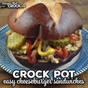 These delicious Easy Crock Pot Cheeseburger Sandwiches are easy to make and customizable just like a regular cheeseburger.