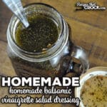 Boy, do I have a treat for you! This Homemade Balsamic Vinaigrette Salad Dressing is so quick and easy to make and tastes amazing.