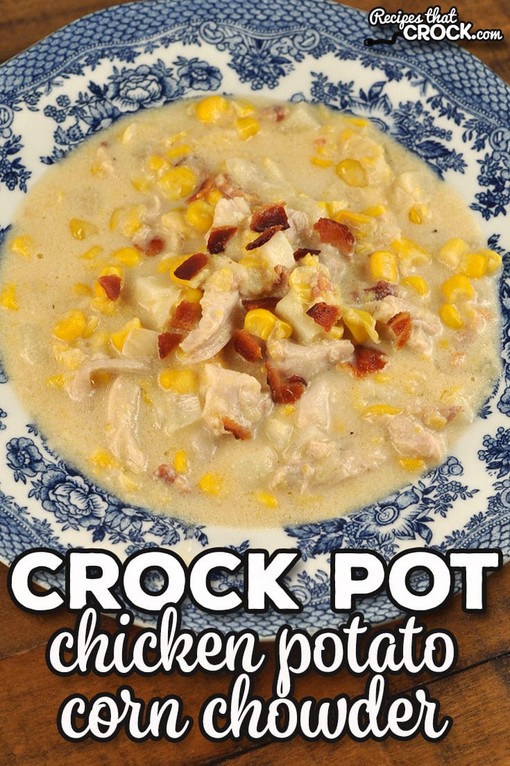 This Crock Pot Chicken Potato Corn Chowder is super easy to make. It is also a great comfort food recipe that will fill you up!
