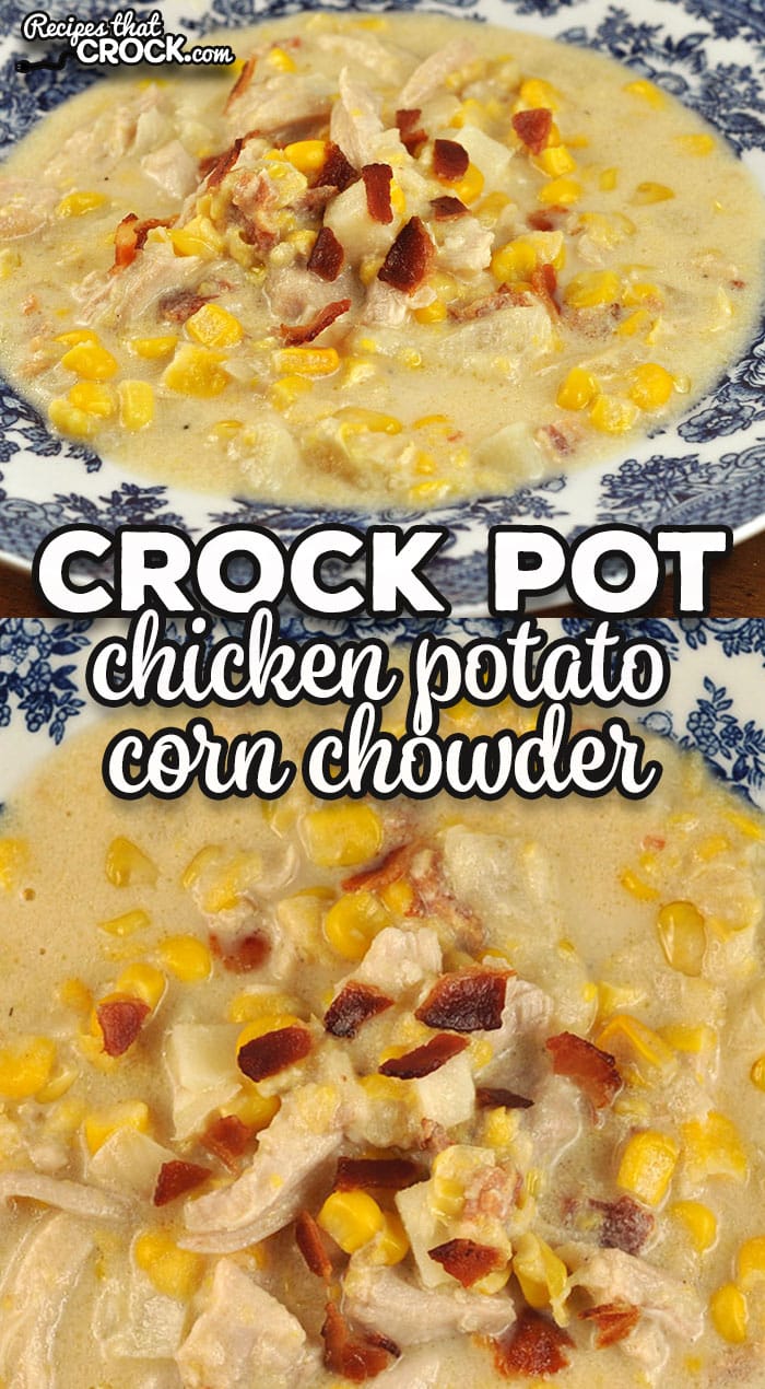 This Crock Pot Chicken Potato Corn Chowder is super easy to make. It is also a great comfort food recipe that will fill you up!