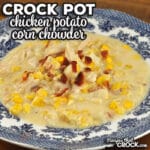 This Crock Pot Chicken Potato Corn Chowder is super easy to make. It is also a great comfort food recipe that will fill you up!