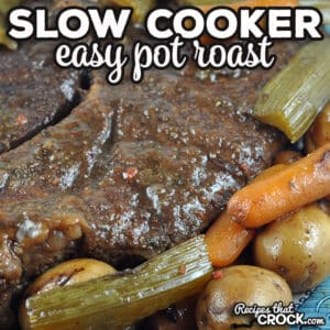 The flavor of this Easy Slow Cooker Pot Roast is incredible. This easy recipe gives you a one pot meal you will want to make again and again!