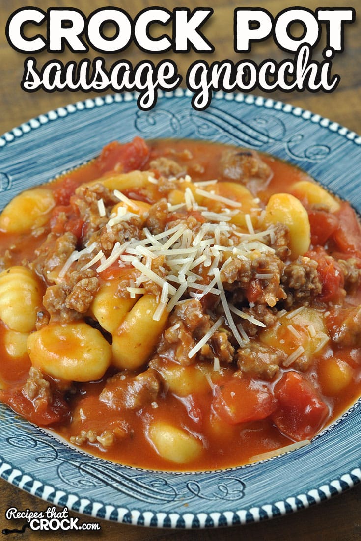 This Crock Pot Sausage Gnocchi is super quick and easy to throw together, cooks up in around an hour and tastes amazing!