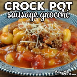 This Crock Pot Sausage Gnocchi is super quick and easy to throw together, cooks up in around an hour and tastes amazing!
