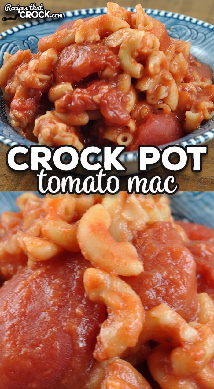 This Crock Pot Tomato Mac recipe does not require you to cook your noodles before you put them in your crock pot and is absolutely delicious!