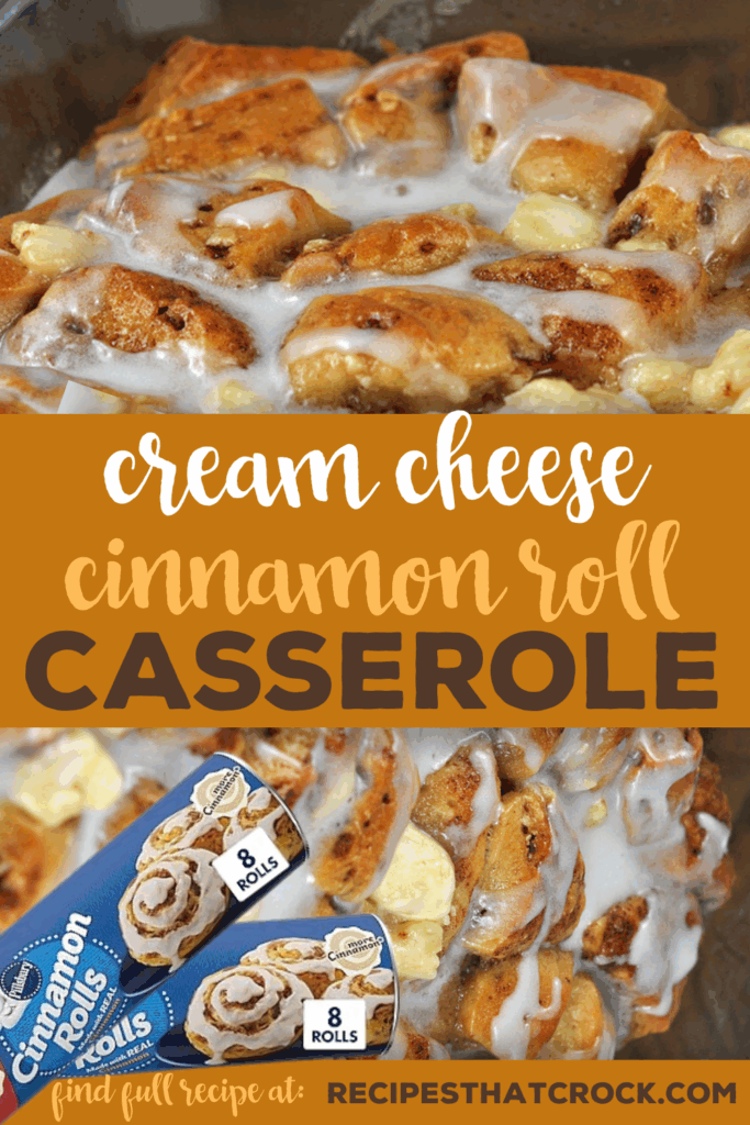 If you are looking for a delicious treat for breakfast, I highly recommend this Cream Cheese Cinnamon Roll Casserole oven recipe. Yum! This super simple recipe is perfect for the holidays.