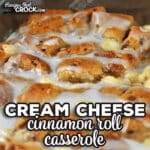 If you are looking for a delicious treat for breakfast, I highly recommend this Cream Cheese Cinnamon Roll Casserole oven recipe. Yum!