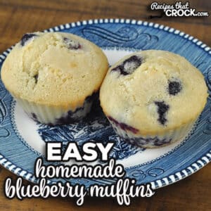 These Easy Homemade Blueberry Muffins are so good! They are perfect for a special breakfast treat at home.