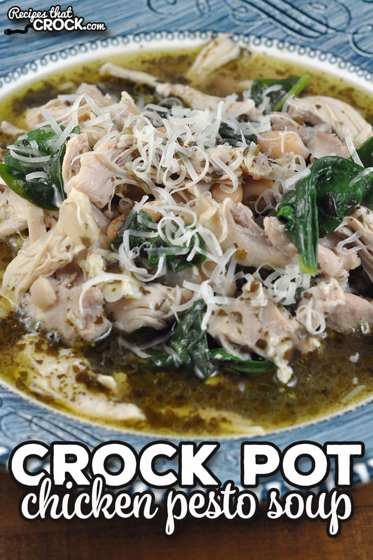If you are looking for an easy and delicious recipe that fills you up, check out this Crock Pot Chicken Pesto Soup. It is amazing!
