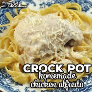 This Homemade Crock Pot Chicken Alfredo is an easy way to make your own chicken alfredo from scratch. It is simple to make and delicious!