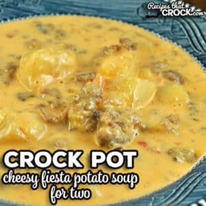 If you are looking for a hearty and delicious soup with just a couple of servings, check out this Cheesy Crock Pot Fiesta Potato Soup for Two.