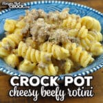 This Crock Pot Cheesy Beefy Rotini is not only easy to make, it is also a huge hit wherever it is served. It is that delicious.