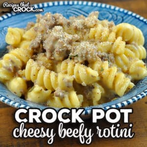This Crock Pot Cheesy Beefy Rotini is not only easy to make, it is also a huge hit wherever it is served. It is that delicious.