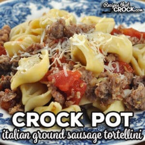 This delicious Crock Pot Italian Ground Sausage Tortellini recipe is easy to throw together and tastes amazing.