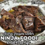 Making a delicious roast has never been easier with this Ninja Foodi Onion Roast. It can be prepped in less than 10 minutes and tastes great.