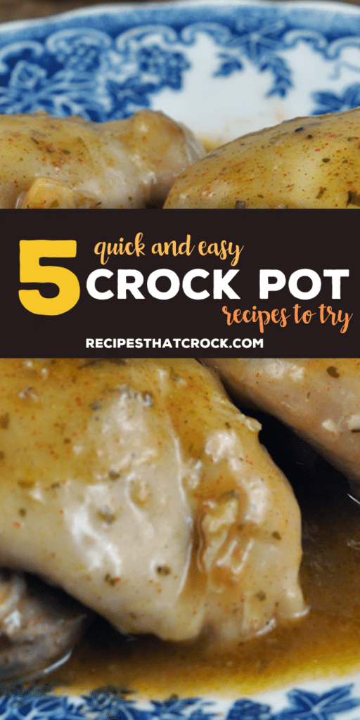 When life gets hectic, the slow cooker can be your best friend. Here are five quick and easy crock pot recipes to try next week.