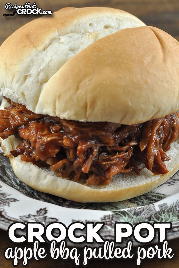This dump and go recipe for Apple BBQ Crock Pot Pulled Pork is delicious as it is easy. It is great for feeding a crowd or freezing some for later!