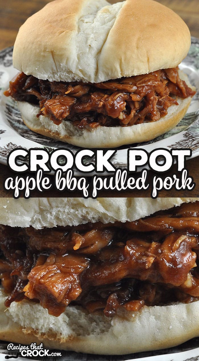This dump and go recipe for Apple BBQ Crock Pot Pulled Pork is delicious as it is easy. It is great for feeding a crowd or freezing some for later!