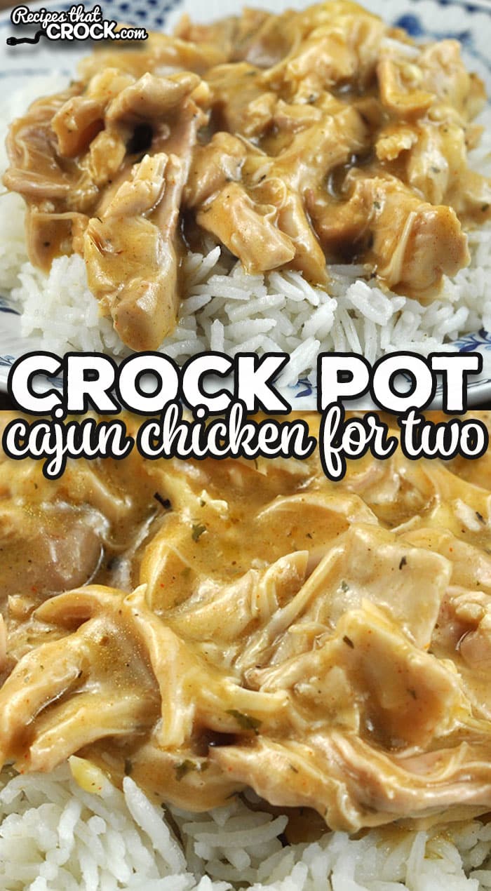 When you are looking for a quick and delicious main dish with just two servings, I highly recommend this Cajun Crock Pot Chicken for Two recipe.