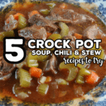 Sometimes only a piping hot bowl of something comforting is the only thing that will hit the spot. Here are five crock pot soup, chili and stew recipes to try next week!