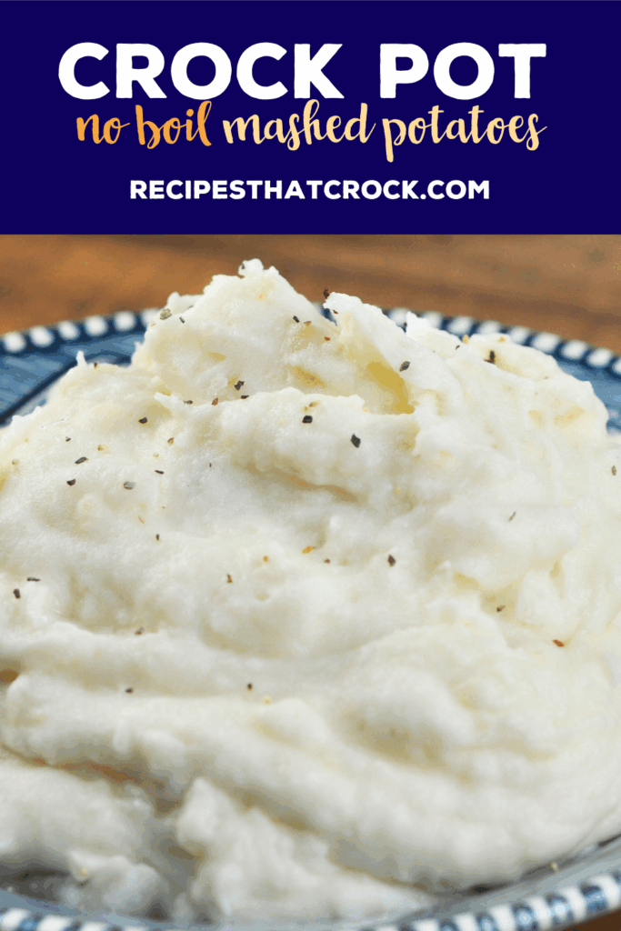 If you are looking for an easy way to make delicious mashed potatoes that does not use up stove top space, check out this No Boil Crock Pot Mashed Potatoes recipe!
