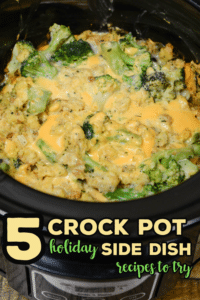 Holiday season has the oven pulling double duty! Let your crockpot help you get your holiday meal on the table. Here are five crock pot holiday side dishes to try this season!