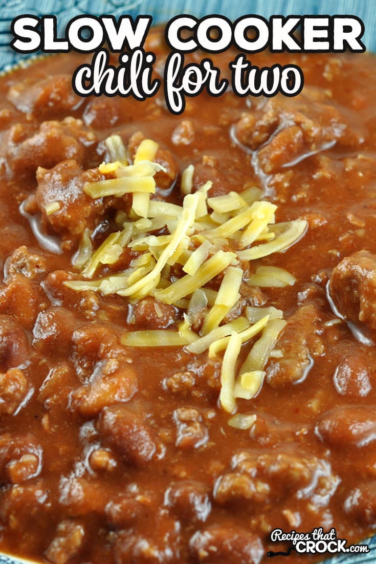 Do you need an amazing chili recipe that has fewer servings? Check out this Slow Cooker Chili for Two. It is absolutely delicious!