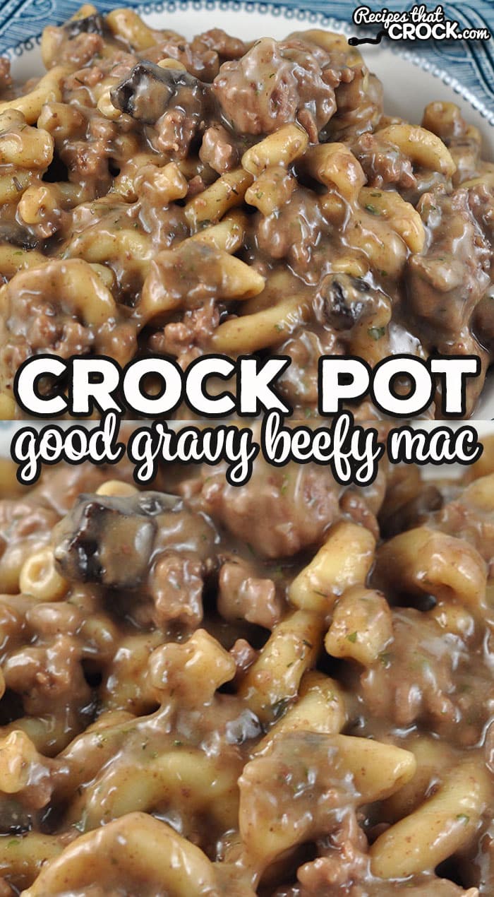 Does easy to make, cooks quickly and tastes amazing sound good to you? Then I highly recommend you check out this Crock Pot Good Gravy Beefy Mac!
