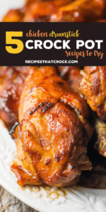Chicken drumsticks are a favorite around here and we have a LOT of different ways to make them. Here are five crock pot chicken leg recipes to try next week! Yum!